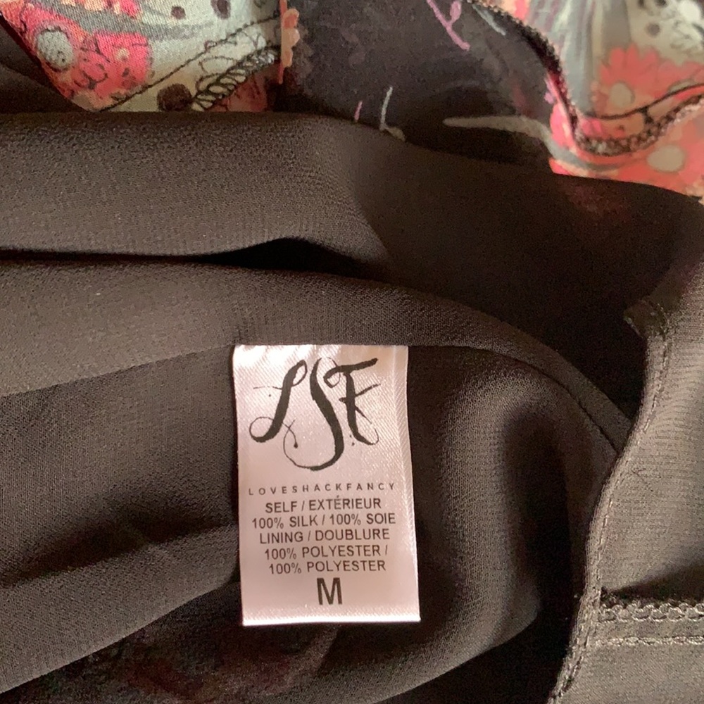NWOT LoveShackFancy silk Amira dress, sz M - Picture 9 of 9